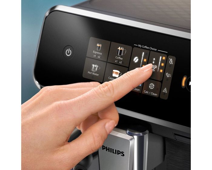 Кофемашина Philips Series 2300 LatteGo, 1.8л, зерно+мол., автомат.капуч, дисплей, авторецептов -4, черный