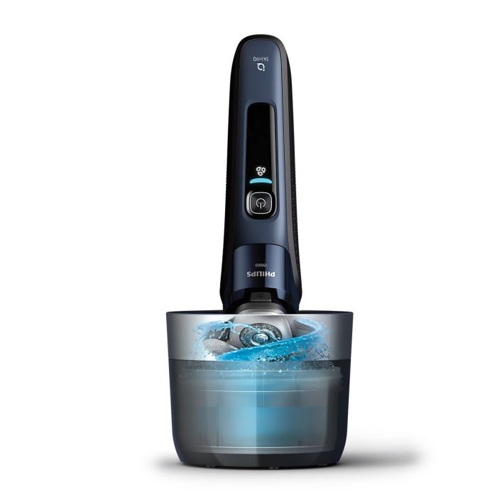 Бритва електр. Philips Series i9000 Prestige SkinIQ,  бритв.головок-3, Li-Ion, сух.+волог., індикатор заряду, твердий чохол, синій