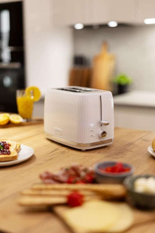 Тостер Gorenje 850Вт, металл/пластик, белый