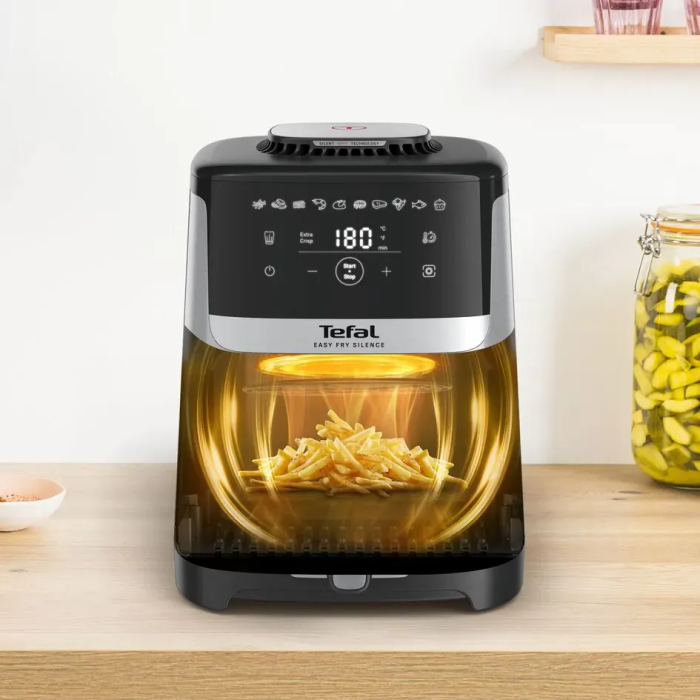 Мультипечь Tefal Easy Fry Silence, 1670Вт, чаша-5л, сенсорное управл., пластик, нерж. сталь, черный