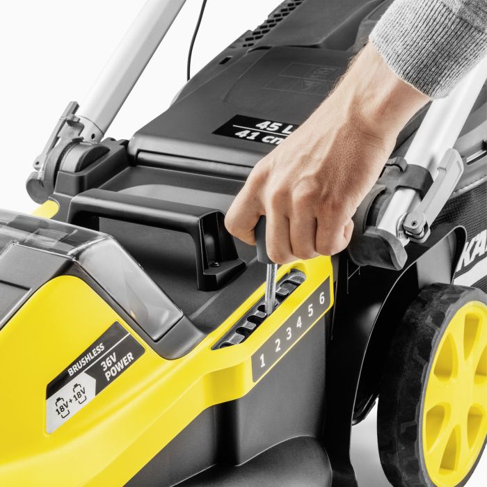 Газонокосилка аккумуляторная Karcher LMO 5-18 Dual 18В 41см 25-70мм (без АКБ и ЗУ)