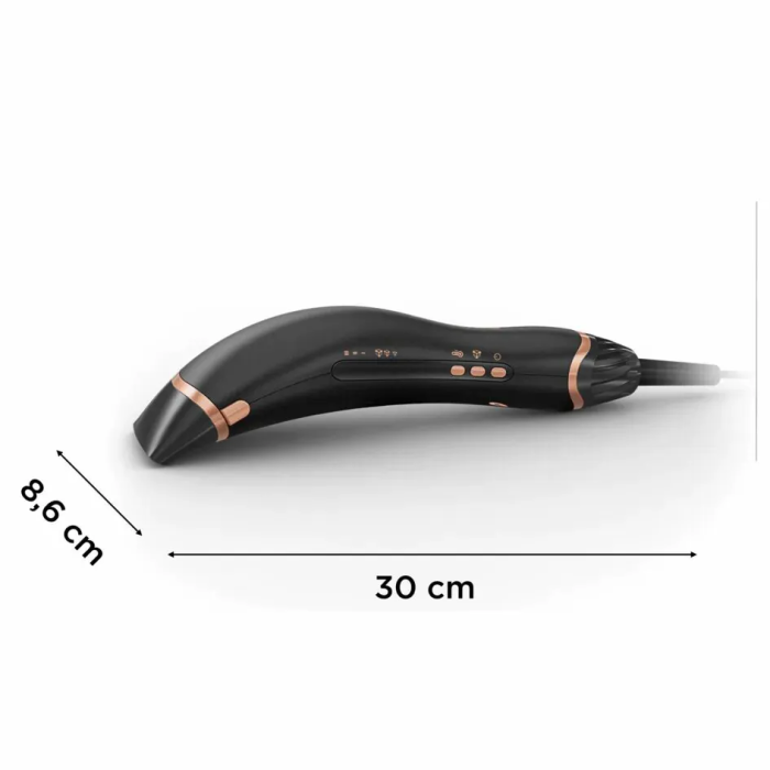 Фен Rowenta Ultimate Experience Air Motion, 1300Вт, 3 режими, насадка-гребінець, кейс для зберігання, іоніз-я, хол. обдув, чорний