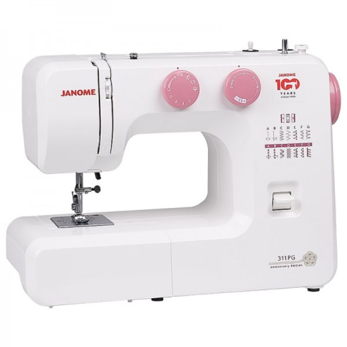 Швейна машина JANOME 311PG, електромех., 60Вт, 15 шв.оп., петля напівавтомат, білий