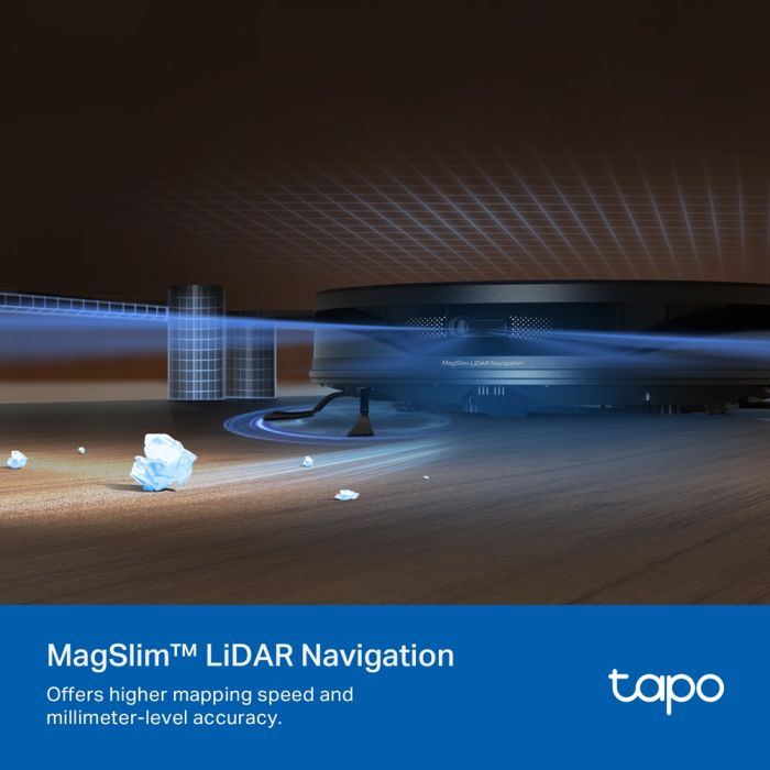 Робот-пылесос TP-LINK TAPO RV 20 MAX LIDAR с поддержкой влажной уборки + док-станция