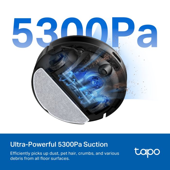 Робот-пилосмок TP-LINK TAPO RV 20 MAX LIDAR з підтримкою вологого прибирання
