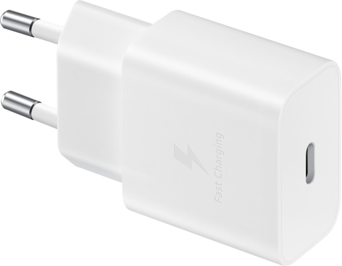 Зарядний пристрій мережевий Samsung 15Вт USB-С, кабель USB-C > USB-C, 1м, білий