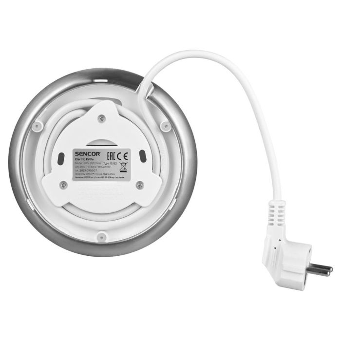 Електрочайник Sencor 1.7л, Strix, LED дисплей, подвійні стінки, сенс. керування, білий