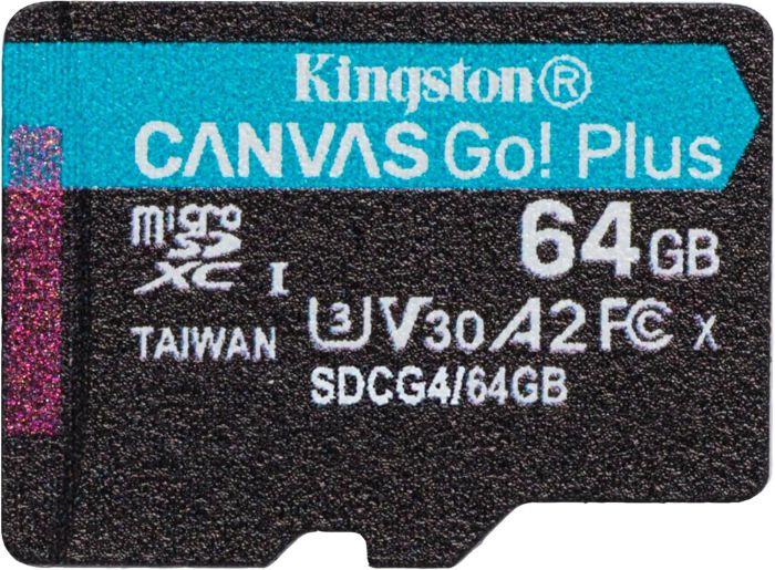 Карта памяти Kingston microSD   64GB C10 UHS-I U3 A2 V30 R200MB/s