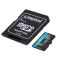 Карта пам'яті Kingston microSD  128GB C10 UHS-I U3 A2 V30 R200MB/s + SD