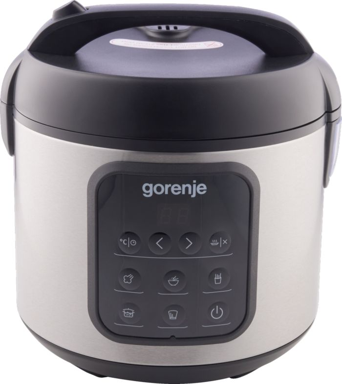 Мультиварка Gorenje, 476Вт, мини, чаша-2л, електронне керув., 5 програм, метал/пластик, чорний