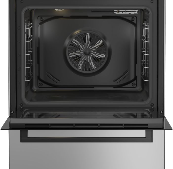 Плита Beko комби, 72л, 60x60см, дисплей, конвекция, серый
