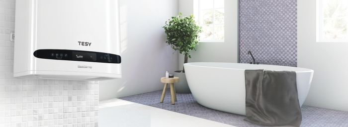 Водонагрівач електр. TESY Bellislimo Cloud плаский GCR 1002722 E31 ECW Wi-Fi, 100л, 2,2кВт, ун. монтаж, електр. кер-ння, B, білий