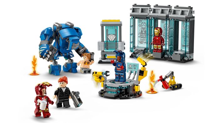 Конструктор LEGO Super Heroes Лабораторія Залізної Людини: зал обладунків