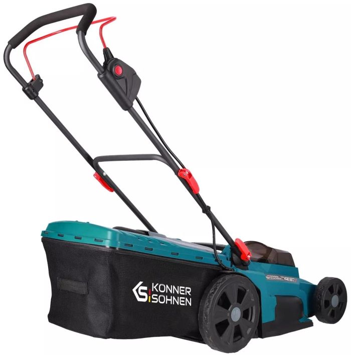 Газонокосилка аккумуляторная Konner&Sohnen KS 43LM-40V 40В(20+20) акб 2?4А·час 43см 50л 25-75мм 15.5кг