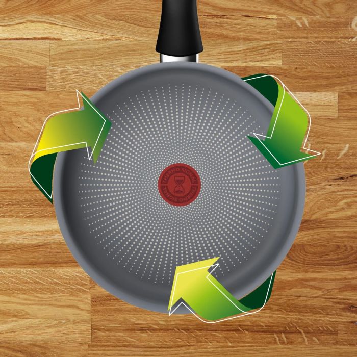 Сотейник Tefal Halo, 24см, с крышкой, алюминий, бакелит, стекло, серый