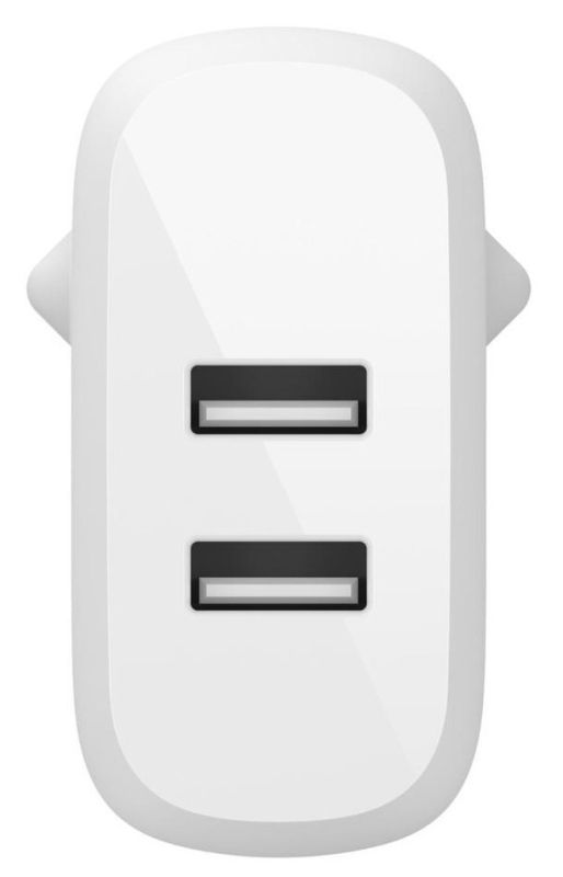 Зарядний пристрій мережевий Belkin 24Вт 2хUSB-A, білий