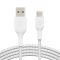 Кабель USB-A > USB-C зарядки/синхронизации Belkin 2м, 15Вт, Type-C, витой, белый