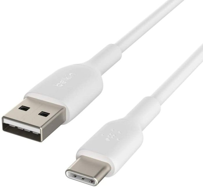 Кабель USB-A > USB-C заряджання/синхронізації Belkin 2м, 15Вт, Type-C, PVC, білий