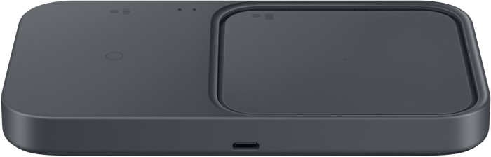 Зарядное устройство беспроводное Samsung Duo 15Вт с блоком питания, серый темный