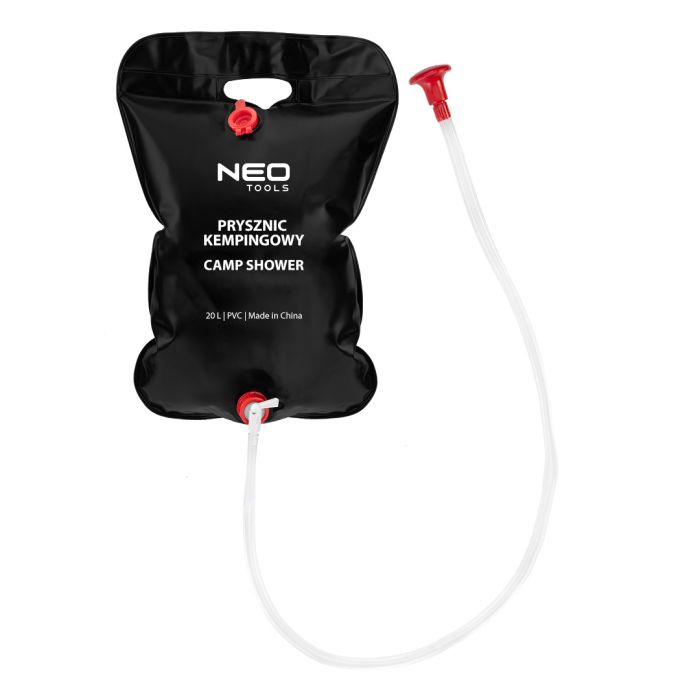 Кемпинговый душ Neo Tools, ПВХ, 20л, черный, 0.3 кг