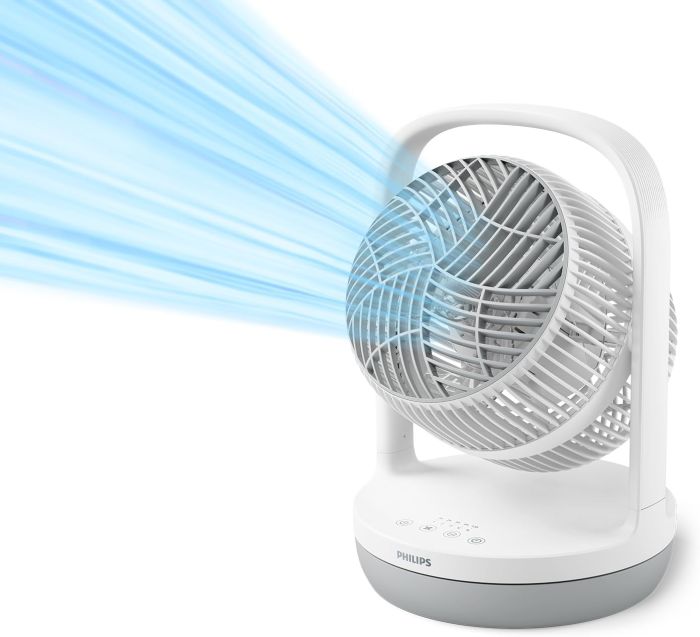 Вентилятор Philips настольный Series 2000, 22см, 24Вт, таймер, поворот 180, белый