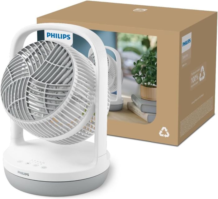 Вентилятор Philips настольный Series 2000, 22см, 24Вт, таймер, поворот 180, белый