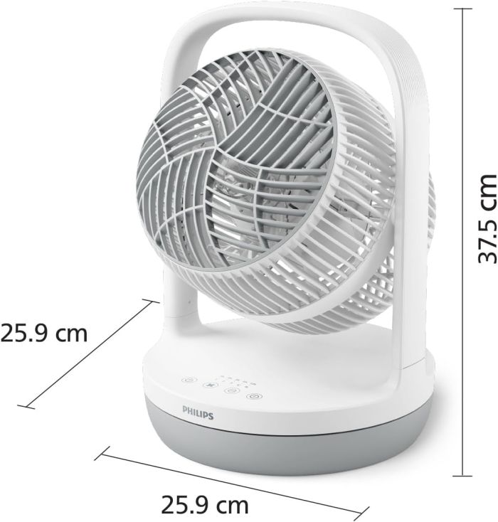 Вентилятор Philips настольный Series 2000, 22см, 24Вт, таймер, поворот 180, белый