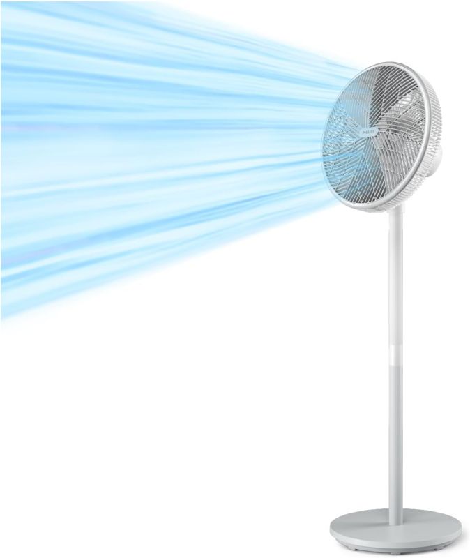 Вентилятор Philips напольный Series 2000, 40см, 48Вт, таймер, поворот 90, белый