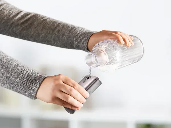 Отпариватель Tefal компактный Pure Force, 1800Вт, 180мл, постоянный пар - 35гр, керам. подошва, черно-розовый