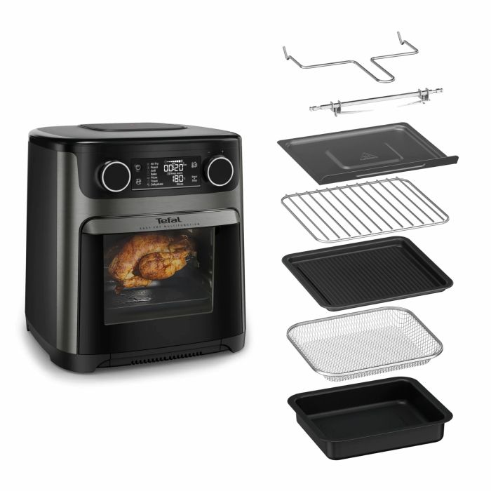 Мультипечь Tefal Easy Fry Multifunctional, 1800Вт, механ. управл., 9 программ, пластик, черный