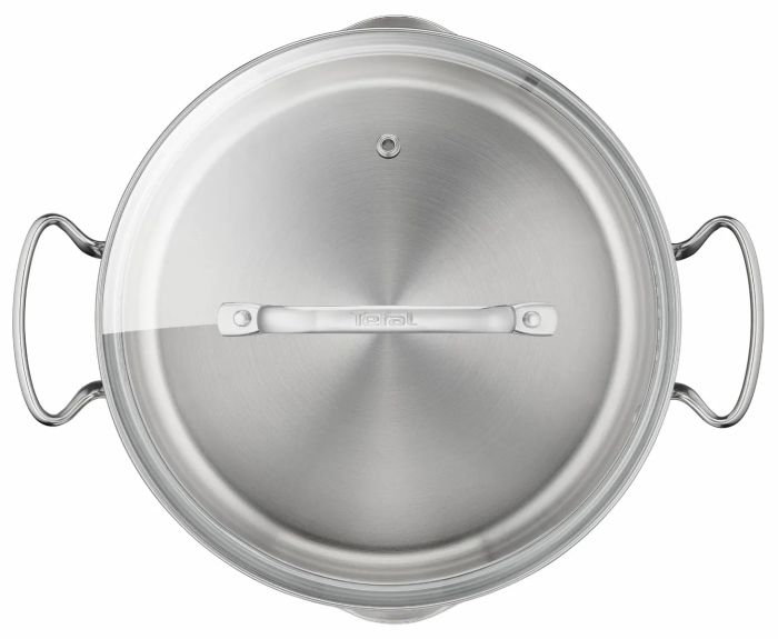 Каструля Tefal DUETTO+, 1.5л, з кришкою, нержавюча сталь, скло