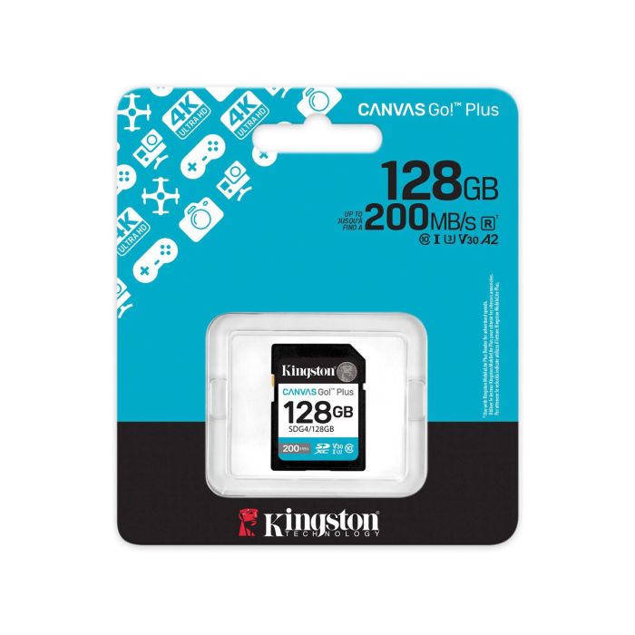 Карта памяти Kingston SD  128GB C10 UHS-I U3 V30 R200MB/s