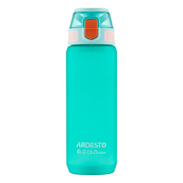 Пляшка для води Ardesto Matte 800мл, пластик, блакитний