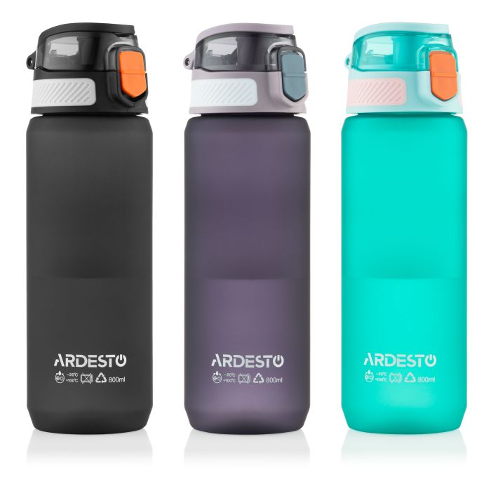 Пляшка для води Ardesto Matte 800мл, пластик, блакитний
