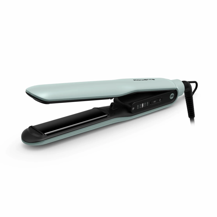Випрямитель Rowenta Thermoglide, темп.режимов-5, 150-230С, дисплей, ионизация, титан, светло-зеленый