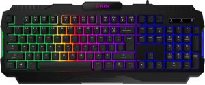 Клавиатура мембранная MSI FORGE GK100 104key, USB-A, EN/UKR/RU, ColorLED, чорний