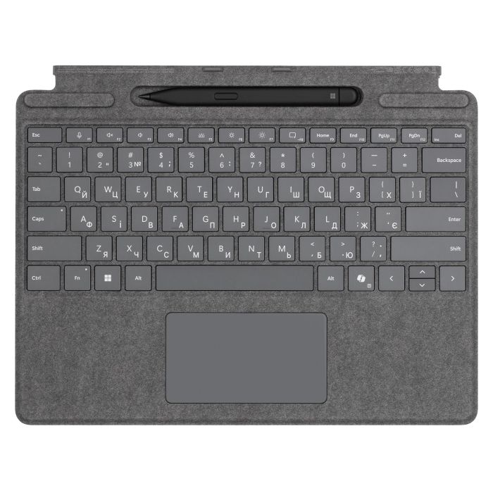Клавіатура для планшета Surface Pro 8 - 11, Pro X зі стілусом, UKR/ENG, платинова