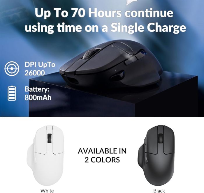 Миша Keychron M7 BT/WL/USB-A/USB-C, чорний
