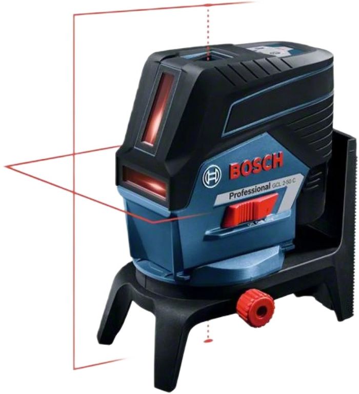 Нивелир лазерный Bosch GCL2-50C+RM2+BT150 до 10м, ±0.3мм/м, 4AAx1.5В, IP54, штатив, чехол, мишень, 0.6кг