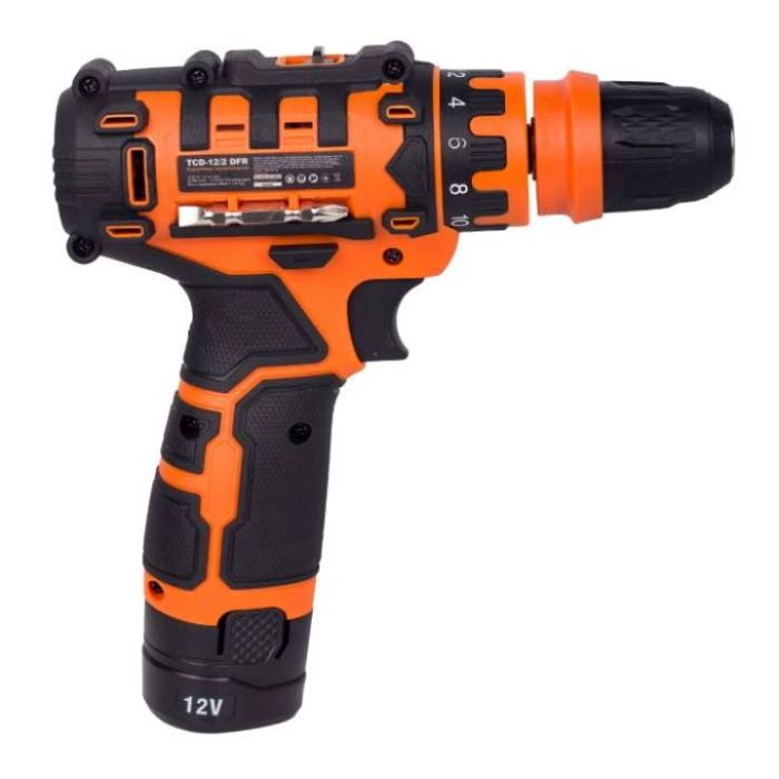 Шурупокрут-дриль акумуляторний Tekhmann TCD-12/2 DFR 12В 2х2А·год 20Нм 350·1500об/хв 1.1кг