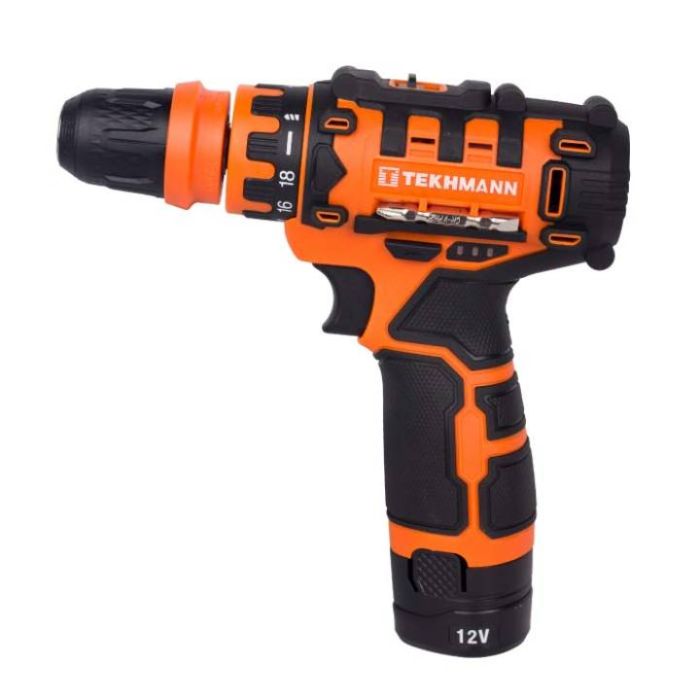 Шурупокрут-дриль акумуляторний Tekhmann TCD-12/2 DFR 12В 2х2А·год 20Нм 350·1500об/хв 1.1кг