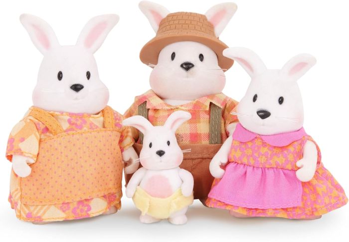 Набор фигурок Li'l Woodzeez Семья Кроликов 4ед, книжка EN