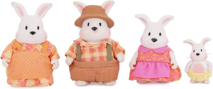 Набор фигурок Li'l Woodzeez Семья Кроликов 4ед, книжка EN