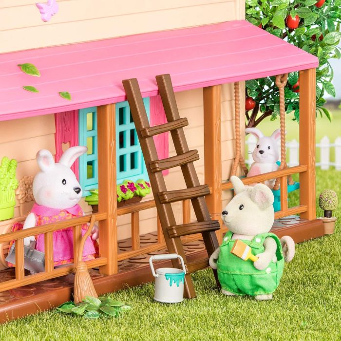 Набір фігурок Li'l Woodzeez Сім'я Кроликів 4од, книжка EN