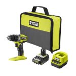 Шуруповерт-дрель аккумуляторный Ryobi ONE+ HP RPD18C1-1C20G 18В 1х2А·ч ЗУ 60Нм 450·1700об·мин 0.95кг сумка