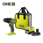 Шуруповерт-дрель аккумуляторный Ryobi ONE+ RDD18-1C20S 18В 1х2А·ч ЗУ 52Нм 450·1750об·мин 1.1кг сумка