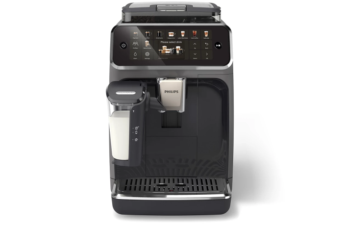 Кавомашина Philips Series 5500, 1.8л, зерно+мелена, автомат.капуч, дисплей, авторецептів -22, холодна кава, сріблясто-чорний