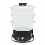 Пароварка Tefal Convenient, 800Вт, чаша-9л, резервуар для воды -1л, механическое управл., пластик, черный