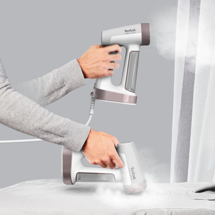 Отпариватель Tefal компактный Pure Force 2в1, 1800Вт, 180мл, постоянный пар - 35гр, керам. подошва, белый