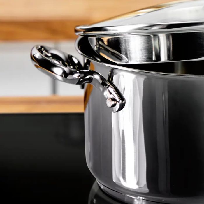 Набор посуды Tefal DUETTO+, 6 предметов, нержавеющая сталь, стекло